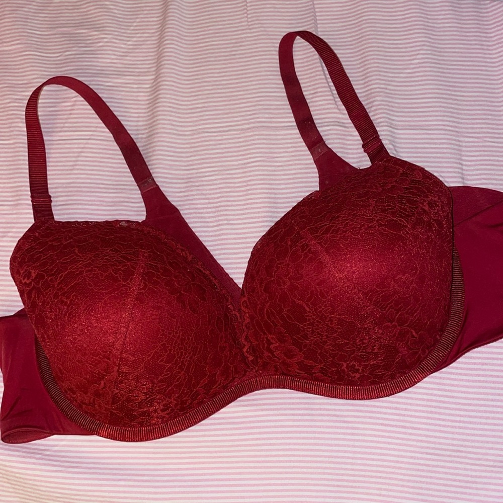 Torrid deep red Lace Plunge Bra 42B